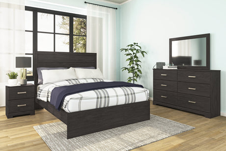 Belachime Queen Panel Bed, Dresser, Mirror, and Nightstand