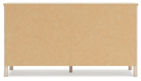 Cadmori King Upholstered Panel Bed, Dresser and Nightstand