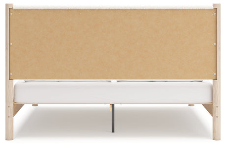 Cadmori King Upholstered Panel Bed, Dresser and Nightstand