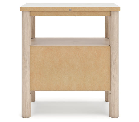 Cadmori King Upholstered Panel Bed, Dresser and Nightstand