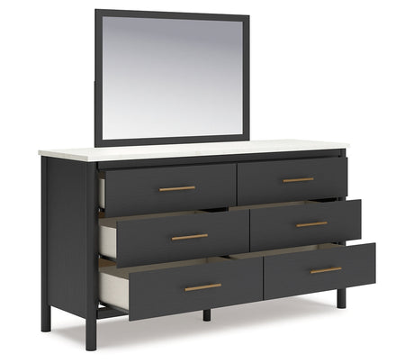 Cadmori King Panel Bed, Dresser, Mirror and Nightstand