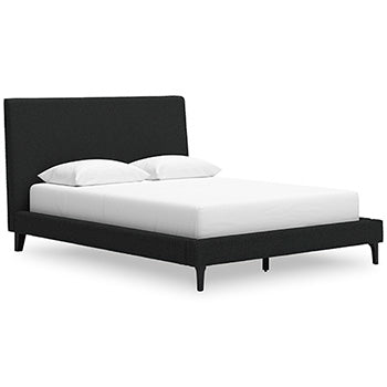 Cadmori Queen Upholstered Bed with Roll Slats