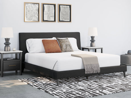 Cadmori King Upholstered Bed with Roll Slats
