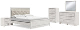 Altyra King Panel Bed, Dresser, Mirror, Chest and Nightstand