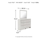 Altyra Queen Upholstered Panel Bed, Dresser, Mirror, and Nightstand