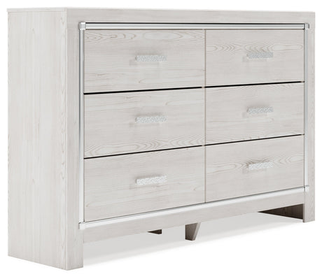 Altyra Full Upholstered Panel Bed, Dresser and Nightstand