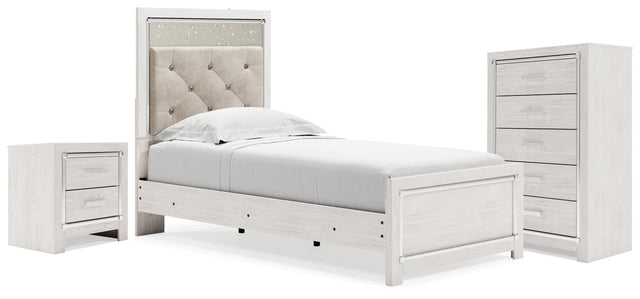 Altyra Twin Panel Bed, Chest and Nightstand