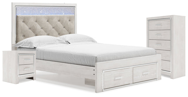 Altyra Queen Storage Bed, Chest and Nightstand