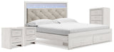 Altyra King Storage Bed, Chest and 2 Nightstands