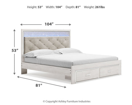 Altyra King Storage Bed, Chest and 2 Nightstands