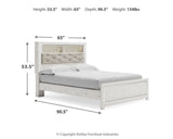 Altyra Queen Bookcase Panel Bed, Dresser, Mirror and Chest