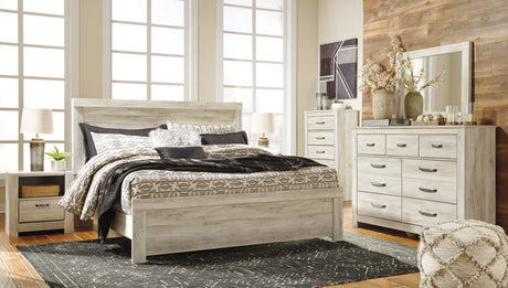 Bellaby King Panel Bed, Dresser, Mirror, Chest and 2 Nightstands