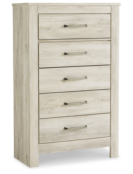 Bellaby King Storage Bed, Dresser, Mirror, Chest and 2 Nightstands