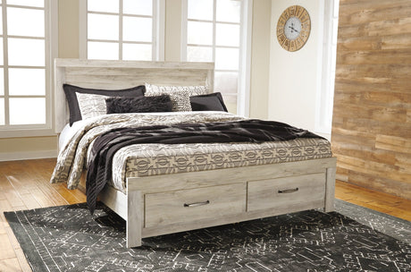 Bellaby King Storage Bed, Dresser, Mirror, Chest and 2 Nightstands