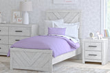 Cayboni Whitewash Youth Panel Bedroom Set