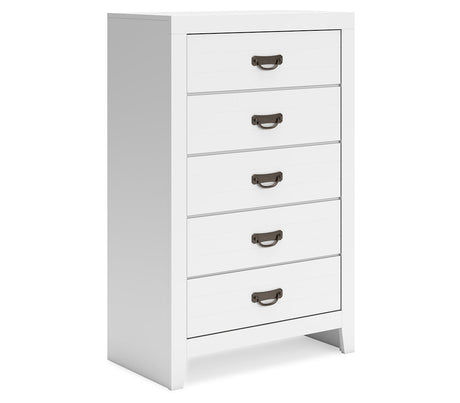 Binterglen Twin Panel Bed, Dresser, Mirror, Chest and 2 Nightstands