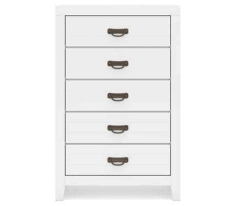 Binterglen Twin Panel Bed, Dresser, Mirror, Chest and 2 Nightstands