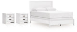 Binterglen Queen Panel Bed and 2 Nightstands