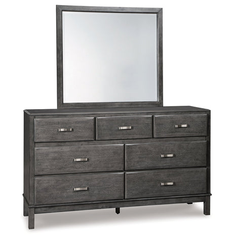 Caitbrook Queen Storage Bed, Dresser, Mirror and Chest