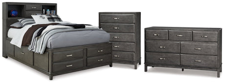 Caitbrook Full Storage Bed, Dresser and Chest