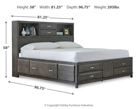 Caitbrook California King Storage Bed, Dresser and 2 Nightstands