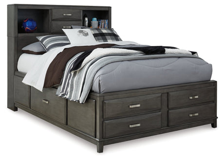 Caitbrook Full Storage Bed, Dresser, Mirror and Nightstand