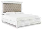Kanwyn King Panel Bed, Dresser, Mirror and 2 Nightstands