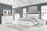 Ashbryn White/Natural Storage Platform Bedroom Set
