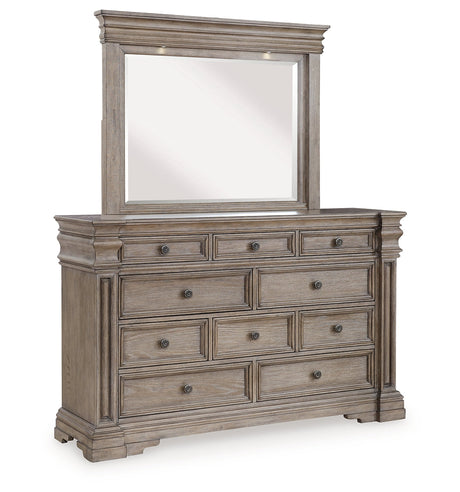 Blairhurst California King Panel Bed, Dresser and Mirror