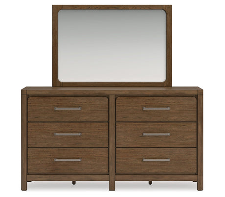 Cabalynn California King Upholstered Bed, Dresser and Mirror