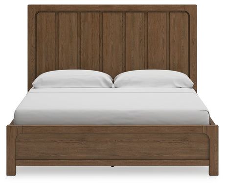 Cabalynn King Panel Bed with Storage, Dresser and Mirror