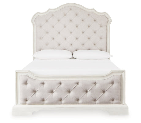 Arlendyne Queen Upholstered Bed, Dresser and Mirror