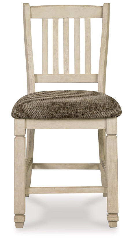 Bolanburg Counter Height Dining Table and 4 Barstools with Display Cabinet