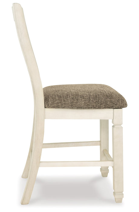 Bolanburg Counter Height Dining Table, 4 Barstools, Bench and Server