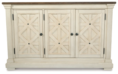 Bolanburg Counter Height Dining Table, 4 Barstools, Bench and Server