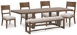 Cabalynn Dining Table, 4 Chairs and Bench
