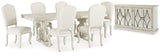 Arlendyne Dining Extension Table, 6 Chairs and Server