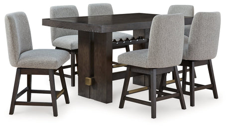 Burkhaus Counter Height Dining Table and 6 Barstools
