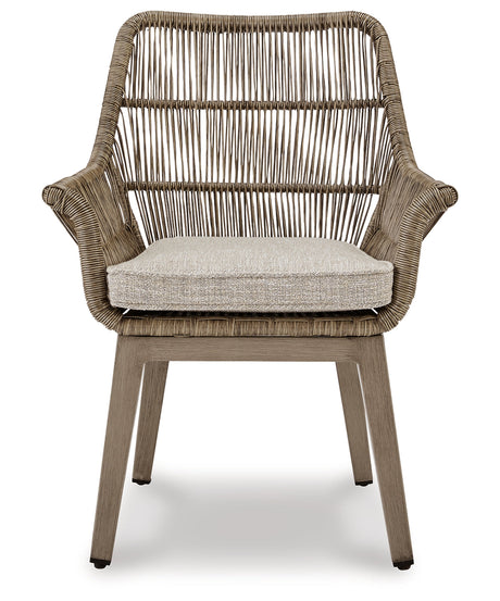 Beach Front Arm Chair with Cushion (Set of 2)