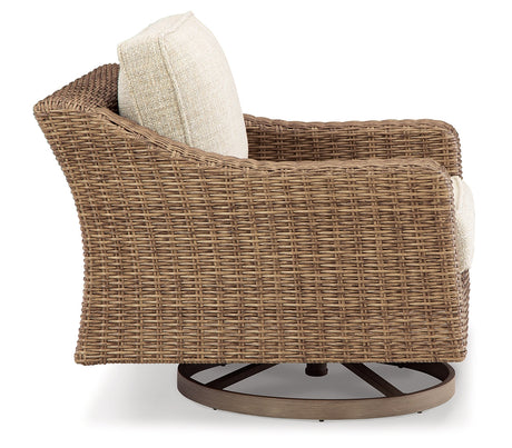 Beachcroft 4-Piece Outdoor Sectional, 2 Arm Chairs, Lounge Chair and Bench