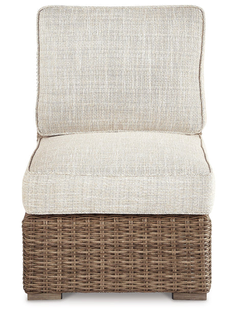 Beachcroft 4-Piece Outdoor Sectional, 2 Arm Chairs, Lounge Chair and Bench