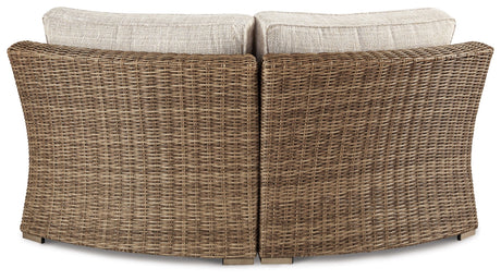 Beachcroft 4-Piece Outdoor Sectional, 2 Arm Chairs, Lounge Chair and Bench