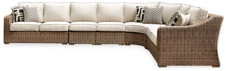 Beachcroft 5-Piece Outdoor Sectional with Coffee Table and 2 End Tables