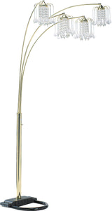 Rain Drop Arc Gold 84" Floor Lamp