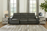 Center Line Dark Gray 3-Piece Power Reclining Sofa