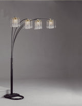 Rain Drop Arc Black 84" Floor Lamp