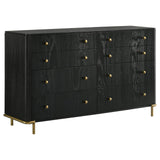Arini Black 8-Drawer Bedroom Dresser