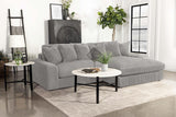 Blaine Fog Upholstered Reversible Sectional