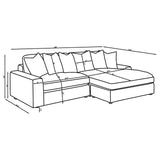 Blaine Sand Upholstered Reversible Sectional Sofa