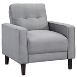 Bowen Gray Upholstered Track Arms Tufted Chair